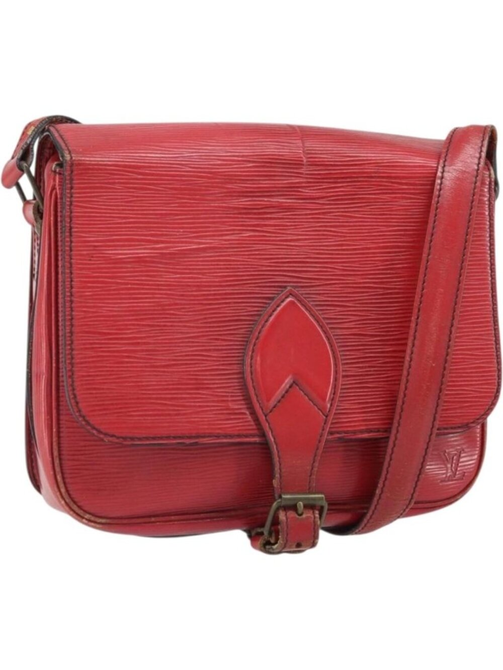 LOUIS VUITTON Epi Cartesier MM Shoulder Bag Red M52247